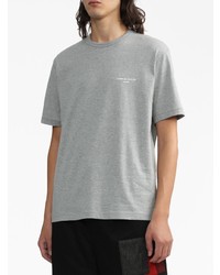 graues bedrucktes T-Shirt mit einem Rundhalsausschnitt von Comme des Garcons Homme