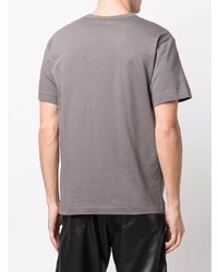 graues bedrucktes T-Shirt mit einem Rundhalsausschnitt von Comme Des Garcons Homme Plus