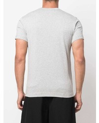 graues bedrucktes T-Shirt mit einem Rundhalsausschnitt von Comme Des Garcons SHIRT