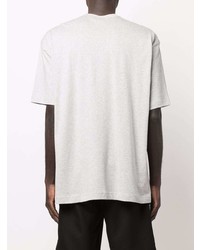 graues bedrucktes T-Shirt mit einem Rundhalsausschnitt von Comme Des Garcons SHIRT