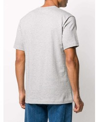 graues bedrucktes T-Shirt mit einem Rundhalsausschnitt von Comme Des Garcons SHIRT