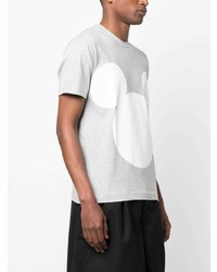 graues bedrucktes T-Shirt mit einem Rundhalsausschnitt von Comme Des Garcons SHIRT