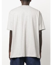 graues bedrucktes T-Shirt mit einem Rundhalsausschnitt von Comme Des Garcons SHIRT