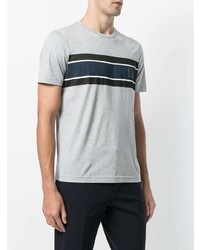 graues bedrucktes T-Shirt mit einem Rundhalsausschnitt von Fendi