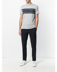 graues bedrucktes T-Shirt mit einem Rundhalsausschnitt von Fendi