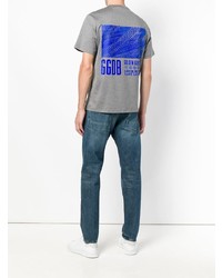 graues bedrucktes T-Shirt mit einem Rundhalsausschnitt von Golden Goose Deluxe Brand