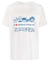 graues bedrucktes T-Shirt mit einem Rundhalsausschnitt von CRENSHAW SKATE CLUB