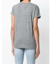graues bedrucktes T-Shirt mit einem Rundhalsausschnitt von Current/Elliott