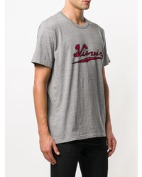 graues bedrucktes T-Shirt mit einem Rundhalsausschnitt von VISVIM