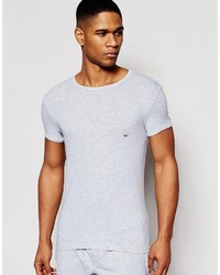 graues bedrucktes T-Shirt mit einem Rundhalsausschnitt von Emporio Armani