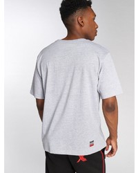 graues bedrucktes T-Shirt mit einem Rundhalsausschnitt von Dangerous