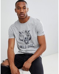 graues bedrucktes T-Shirt mit einem Rundhalsausschnitt von DARE 2B