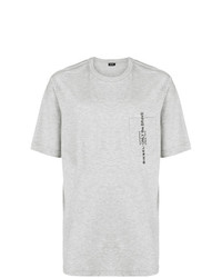 graues bedrucktes T-Shirt mit einem Rundhalsausschnitt von Diesel