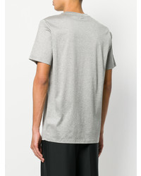 graues bedrucktes T-Shirt mit einem Rundhalsausschnitt von Lanvin