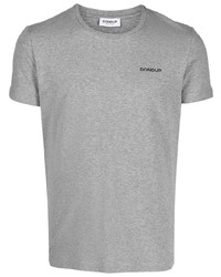 graues bedrucktes T-Shirt mit einem Rundhalsausschnitt von Dondup
