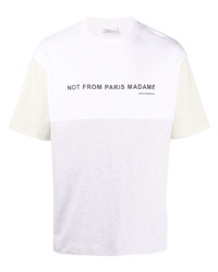 graues bedrucktes T-Shirt mit einem Rundhalsausschnitt von Drôle De Monsieur