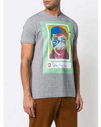graues bedrucktes T-Shirt mit einem Rundhalsausschnitt von Vivienne Westwood