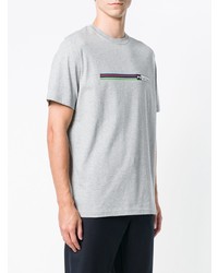 graues bedrucktes T-Shirt mit einem Rundhalsausschnitt von Ps By Paul Smith