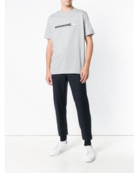 graues bedrucktes T-Shirt mit einem Rundhalsausschnitt von Ps By Paul Smith