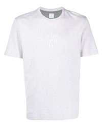 graues bedrucktes T-Shirt mit einem Rundhalsausschnitt von Eleventy