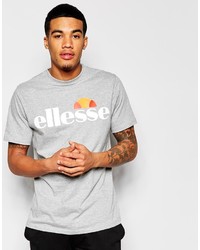 graues bedrucktes T-Shirt mit einem Rundhalsausschnitt von Ellesse