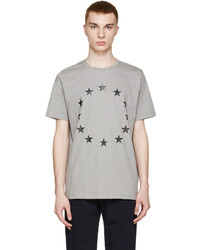 graues bedrucktes T-Shirt mit einem Rundhalsausschnitt von Etudes Studio