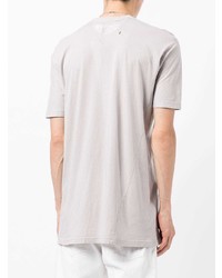 graues bedrucktes T-Shirt mit einem Rundhalsausschnitt von 11 By Boris Bidjan Saberi