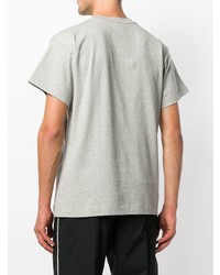 graues bedrucktes T-Shirt mit einem Rundhalsausschnitt von Gosha Rubchinskiy