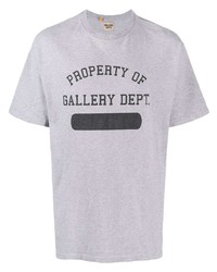 graues bedrucktes T-Shirt mit einem Rundhalsausschnitt von GALLERY DEPT.