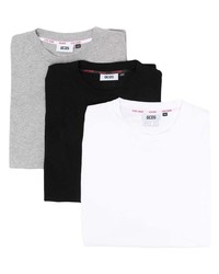 graues bedrucktes T-Shirt mit einem Rundhalsausschnitt von Gcds
