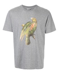 graues bedrucktes T-Shirt mit einem Rundhalsausschnitt von Gieves & Hawkes