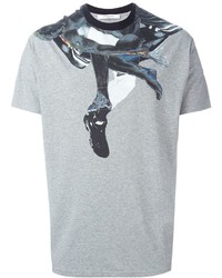 graues bedrucktes T-Shirt mit einem Rundhalsausschnitt von Givenchy