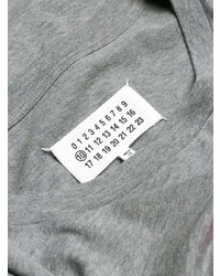 graues bedrucktes T-Shirt mit einem Rundhalsausschnitt von Maison Margiela