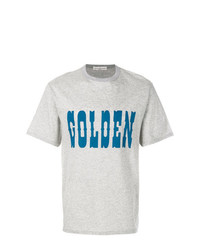 graues bedrucktes T-Shirt mit einem Rundhalsausschnitt von Golden Goose Deluxe Brand