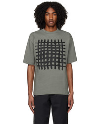 graues bedrucktes T-Shirt mit einem Rundhalsausschnitt von GR10K