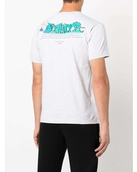 graues bedrucktes T-Shirt mit einem Rundhalsausschnitt von Off-White