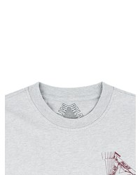 graues bedrucktes T-Shirt mit einem Rundhalsausschnitt von Palace