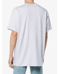 graues bedrucktes T-Shirt mit einem Rundhalsausschnitt von Balenciaga