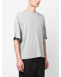 graues bedrucktes T-Shirt mit einem Rundhalsausschnitt von Stone Island Shadow Project