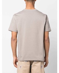 graues bedrucktes T-Shirt mit einem Rundhalsausschnitt von Junya Watanabe MAN