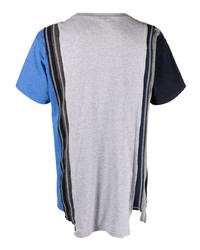 graues bedrucktes T-Shirt mit einem Rundhalsausschnitt von Needles