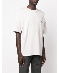 graues bedrucktes T-Shirt mit einem Rundhalsausschnitt von YOUNG POETS