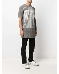 graues bedrucktes T-Shirt mit einem Rundhalsausschnitt von 11 By Boris Bidjan Saberi