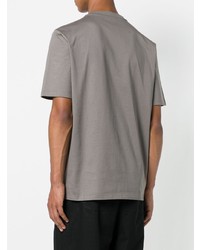 graues bedrucktes T-Shirt mit einem Rundhalsausschnitt von Lanvin