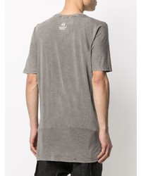 graues bedrucktes T-Shirt mit einem Rundhalsausschnitt von 11 By Boris Bidjan Saberi