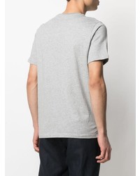 graues bedrucktes T-Shirt mit einem Rundhalsausschnitt von Paul Smith