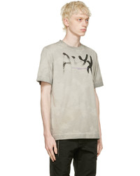 graues bedrucktes T-Shirt mit einem Rundhalsausschnitt von 1017 Alyx 9Sm