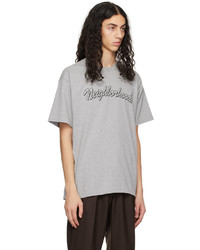 graues bedrucktes T-Shirt mit einem Rundhalsausschnitt von Neighborhood
