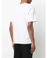 graues bedrucktes T-Shirt mit einem Rundhalsausschnitt von Han Kjobenhavn