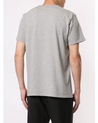 graues bedrucktes T-Shirt mit einem Rundhalsausschnitt von MAISON KITSUNÉ